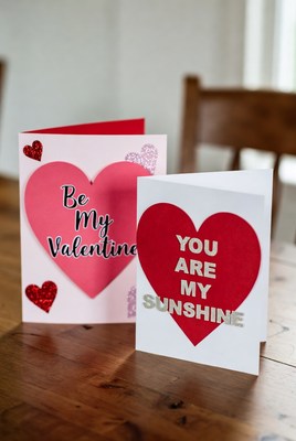 Be My Valentine Cards on Table