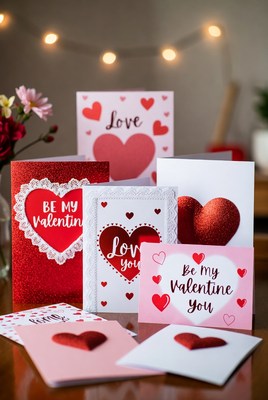 Valentine's Day Cards with Hearts