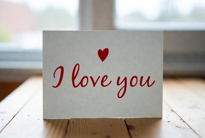 I Love You Card with Heart