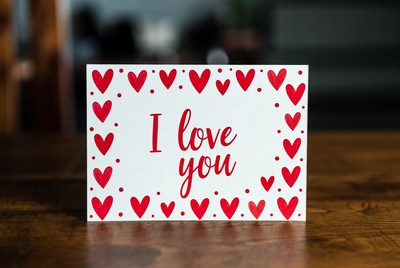 I Love You Card with Hearts