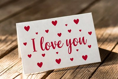 I Love You Card with Hearts