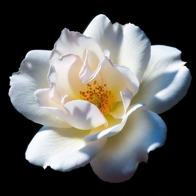 White Rose Flower Closeup