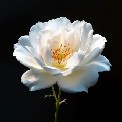 White Rose with Yellow Center