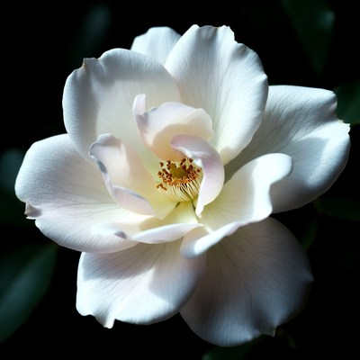White Rose Flower Blooming