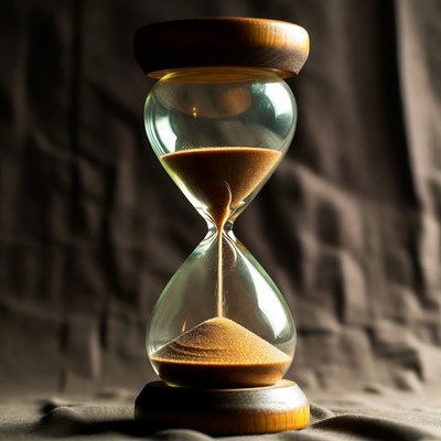 Sand Hourglass with Flowing Sand