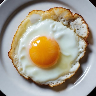 Sunny Side Up Egg on Plate