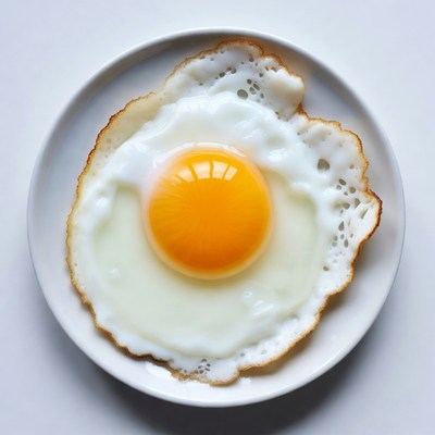 Sunny Side Up Egg on Plate