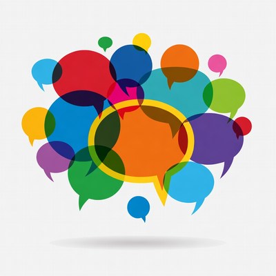 Colorful Speech Bubbles Illustration