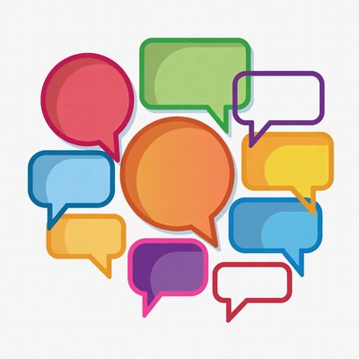 Colorful Speech Bubbles Illustration