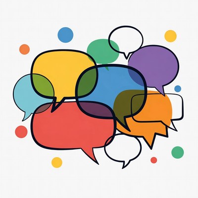 Colorful Speech Bubbles Illustration