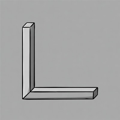 L-shaped 3D block illustration