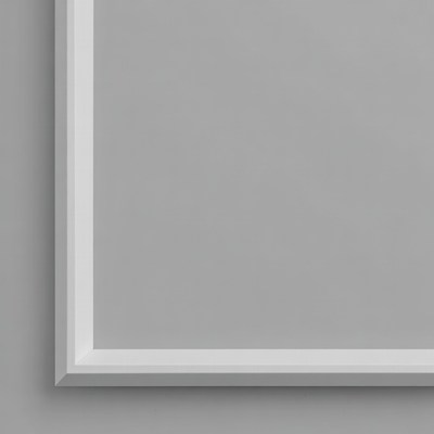 White Frame on Gray Background