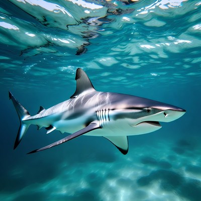 Blacktip shark swimming underwater