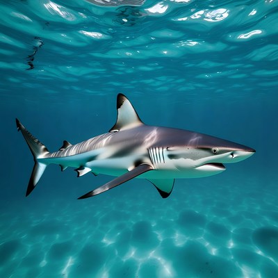 Blacktip shark swimming underwater