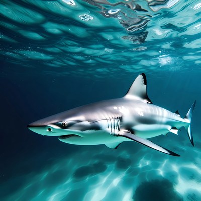 Blacktip shark swimming underwater