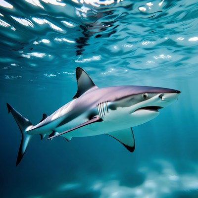 Blacktip shark swimming underwater