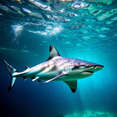 Blacktip shark swimming underwater