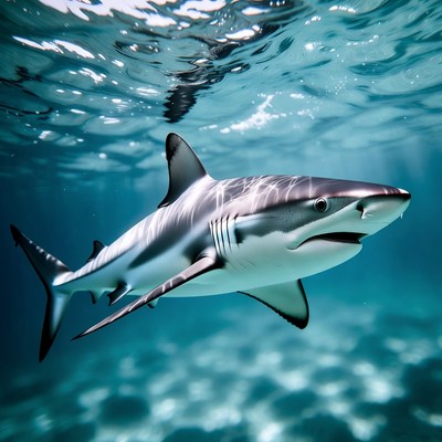 Blacktip shark swimming underwater