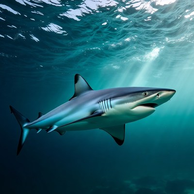 Blacktip shark swimming underwater