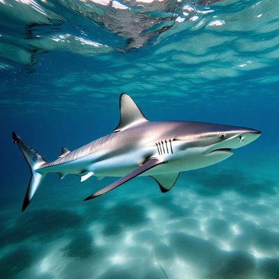 Blacktip shark swimming underwater