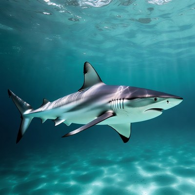Blacktip shark swimming underwater