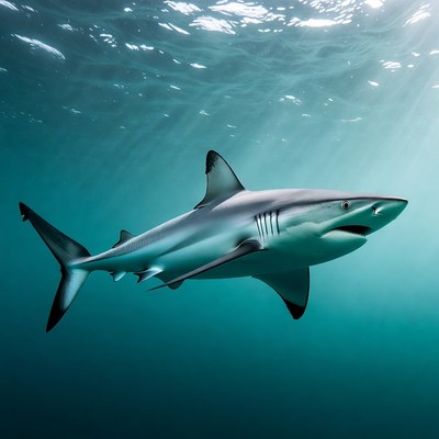 Blacktip shark swimming underwater