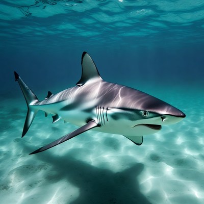 Blacktip shark swimming underwater