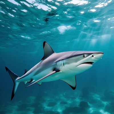 Blacktip shark swimming underwater