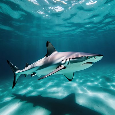 Blacktip shark swimming underwater