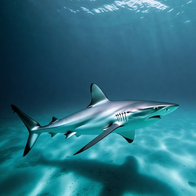 Blacktip shark swimming underwater