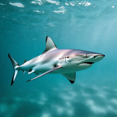 Blacktip shark swimming underwater