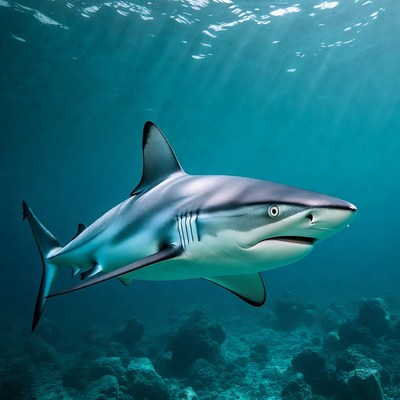 Blacktip shark swimming underwater