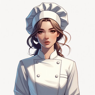 Woman wearing chef uniform