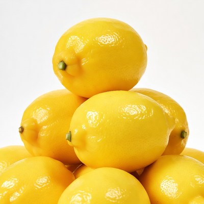 Stack of Fresh Yellow Lemons