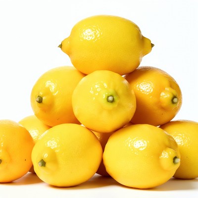 Stack of Fresh Yellow Lemons