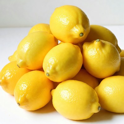 Pile of Fresh Yellow Lemons