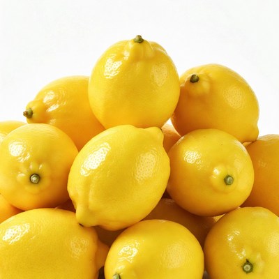Pile of Fresh Yellow Lemons