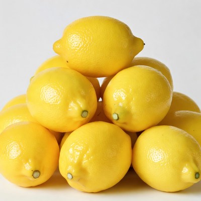 Stack of Fresh Yellow Lemons