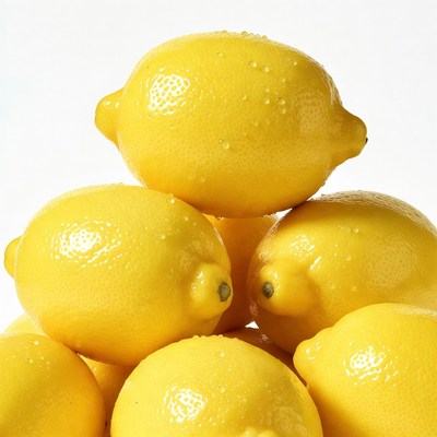 Stack of Fresh Yellow Lemons