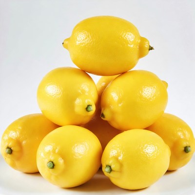 Stack of Fresh Yellow Lemons