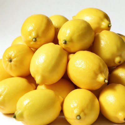 Pile of Fresh Yellow Lemons