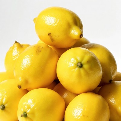 Stack of Fresh Yellow Lemons