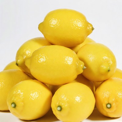 Stack of Fresh Yellow Lemons