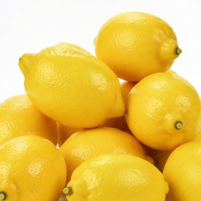 Pile of fresh yellow lemons