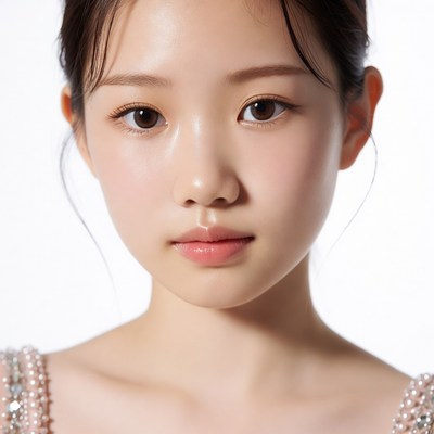 Asian woman with pearl necklace