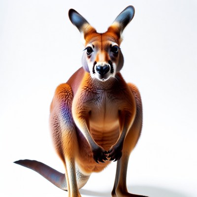 Red Kangaroo on white background