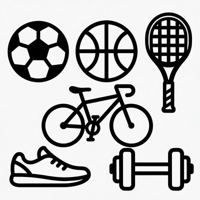 Sports Icons Set Clipart