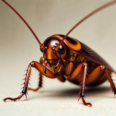 Closeup of American cockroach