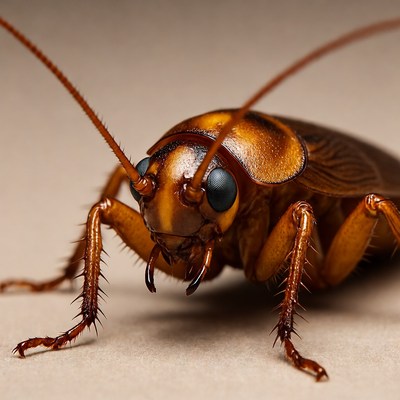 Closeup of American cockroach