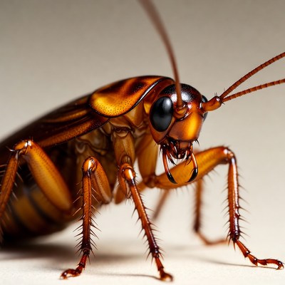 Closeup of American cockroach